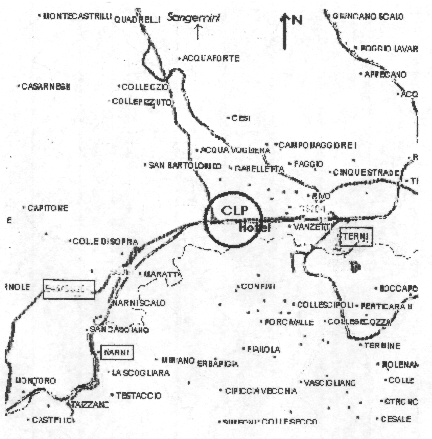 Mappa della zona di gara